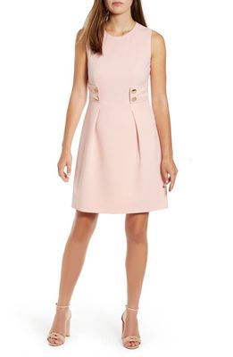 Anne Klein Anne Crepe Fit & Flare Dress in Cherry Blossom