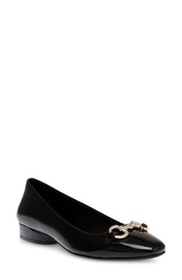 Anne Klein Cora Bit Flat in Black Patent