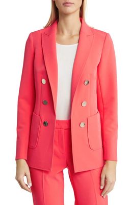 Anne Klein Faux Double Breasted Blazer in Red Pear