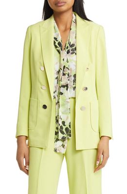 Anne Klein Faux Double Breasted Blazer in Sprout