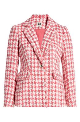 Anne Klein Fringed Tweed Blazer in Camellia Multi