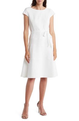 Anne Klein Heritage Cap Sleeve Dress in Bright White