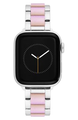 Anne Klein Iridescent Apple Watch® Watchband in Chrome Pink 