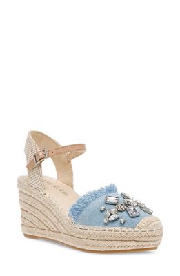 Anne Klein Lenox Wedge Espadrille Sandal in Denim