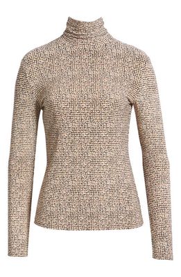 Anne Klein Long Sleeve Turtleneck Top in Vicuna Combo