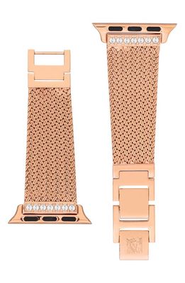 Anne Klein Mesh 12.7mm Apple Watch Watchband in Rose Gold