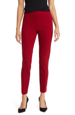Anne Klein Pull-On Slim Leg Ankle Pants in Titian Red
