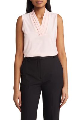 Anne Klein Triple Pleated Tank Top in Cherry Blossom