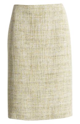 Anne Klein Tweed Pencil Skirt in Sprout Multi