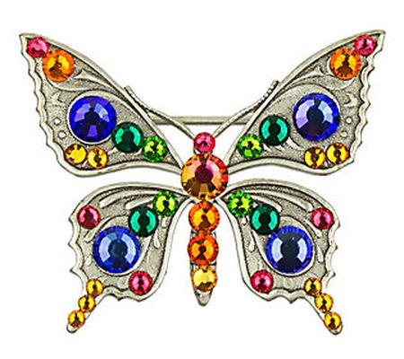 Anne Koplik Swarovski Crystal Butterfly Pin