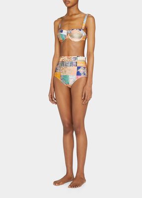 Anneke Paisley Patchwork Balconette Bikini Top