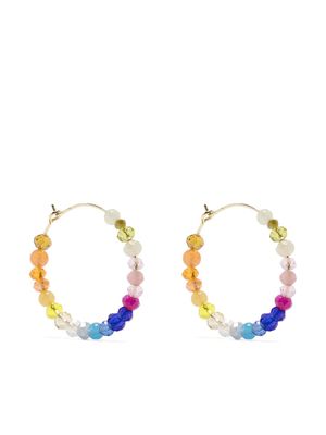 Anni Lu bead-detail hoop earrings - Multicolour
