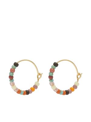 Anni Lu Maya Beach beaded hoop earrings - Gold