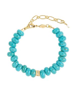 Anni Lu Pacifico turquoise beaded bracelet - Gold