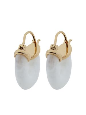 Anni Lu Petit Swell hoop earrings - White