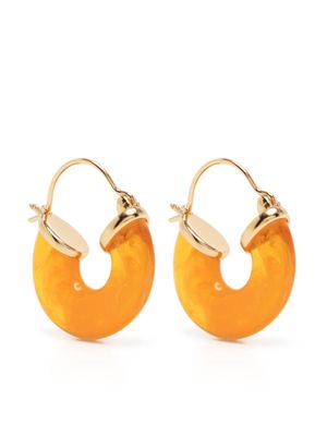 Anni Lu Petit Swell resin-bead hoops - Orange