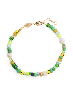Anni Lu Surf Rider bead-embellished bracelet - Green