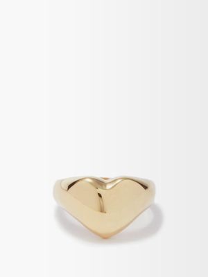 Annika Inez - Heart 14kt Gold-filled Ring - Womens - Gold