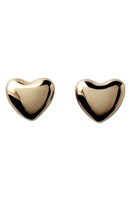 Annika Inez Heart Stud Earrings in Gold 