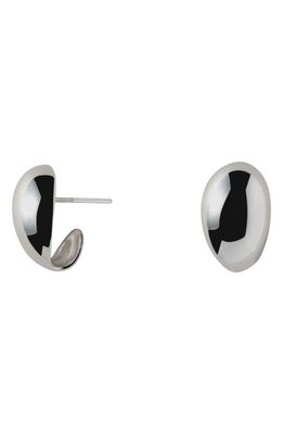 Annika Inez Petite Spoon Stud Earrings in Silver