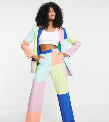 Annorlunda color block pants in multi - part of a set