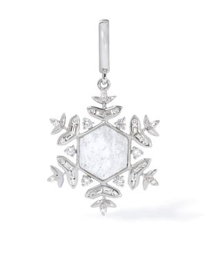Annoushka 18kt white gold diamond and quartz Snowflake charm - Silver