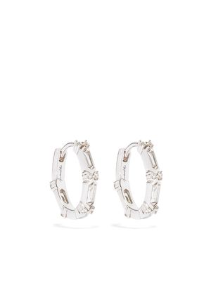 Annoushka 18kt white gold diamond hoop earrings - Silver