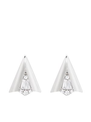 Annoushka 18kt white gold Flight diamond stud earrings - Silver