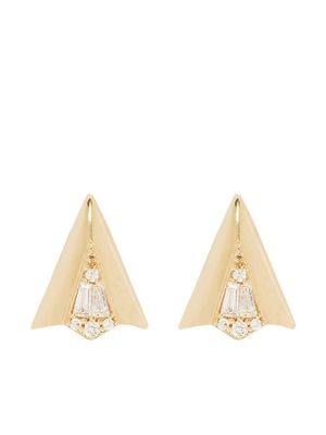 Annoushka 18kt yellow gold Arrow diamond stud earrings