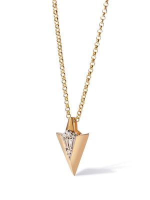 Annoushka 18kt yellow gold Deco Arrow diamond necklace - 031904N