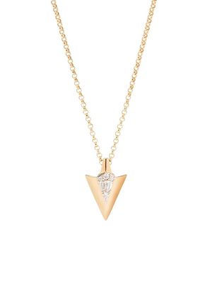 Annoushka 18kt yellow gold Flight Arrow diamond necklace