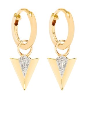 Annoushka 18kt yellow gold Flight diamond arrow earrings