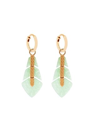 Annoushka 18kt yellow gold Flight jade earrings