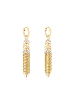 Annoushka 18kt yellow gold Flight shimmy diamond earrings