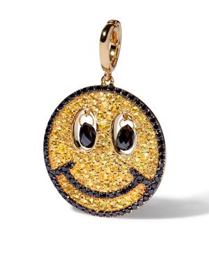Annoushka 18kt yellow gold Happy Charm Reversible diamond and sapphire pendant