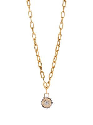Annoushka 18kt yellow gold Lovelock diamond star charm necklace