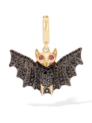 Annoushka 18kt yellow gold Mythology Bat diamond charm - Black