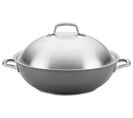 Anolon Accolade Hard Anodized 13.5-inch Nonstic k Wok with Lid