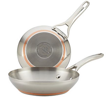 Anolon Nouvelle Copper Stainless Steel Twin-Pac k Skillets