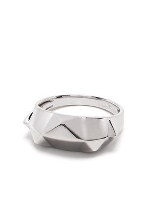Anonymous 18kt recycled white gold Collection 1 pyramid band ring - Silver