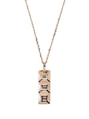 Anonymous 18kt recycled yellow gold Collection 1 triple pyramid rectangular pendant necklace
