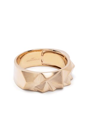 Anonymous 18kt recycled yellow gold Collection 1 wide pyramid ring