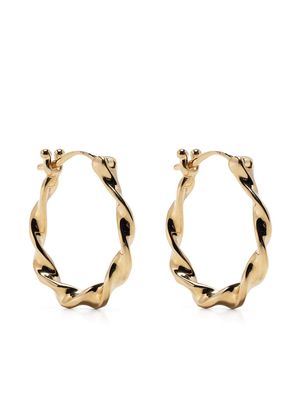 Anonymous 18kt recycled yellow gold twisted hoop earrings
