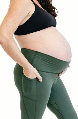 Anook Athletics Ellie Maternity 23-Inch Crop Leggings in Thyme