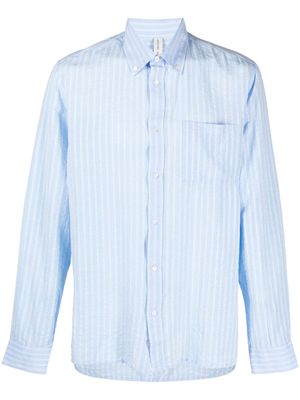 Another Aspect 1.0 striped tencel shirt - Blue