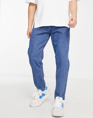 Another Influence loose fit straight jeans in washed blue