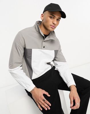 Another Influence nylon track jacket in gray - part of a set