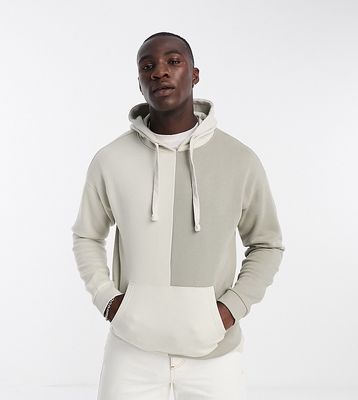 Another Influence Tall spliced color block hoodie in gray-Purple