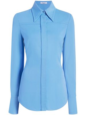 another tomorrow Bias Seamed shirt - Blue