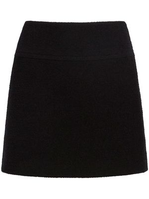 another tomorrow bouclé wool miniskirt - Black